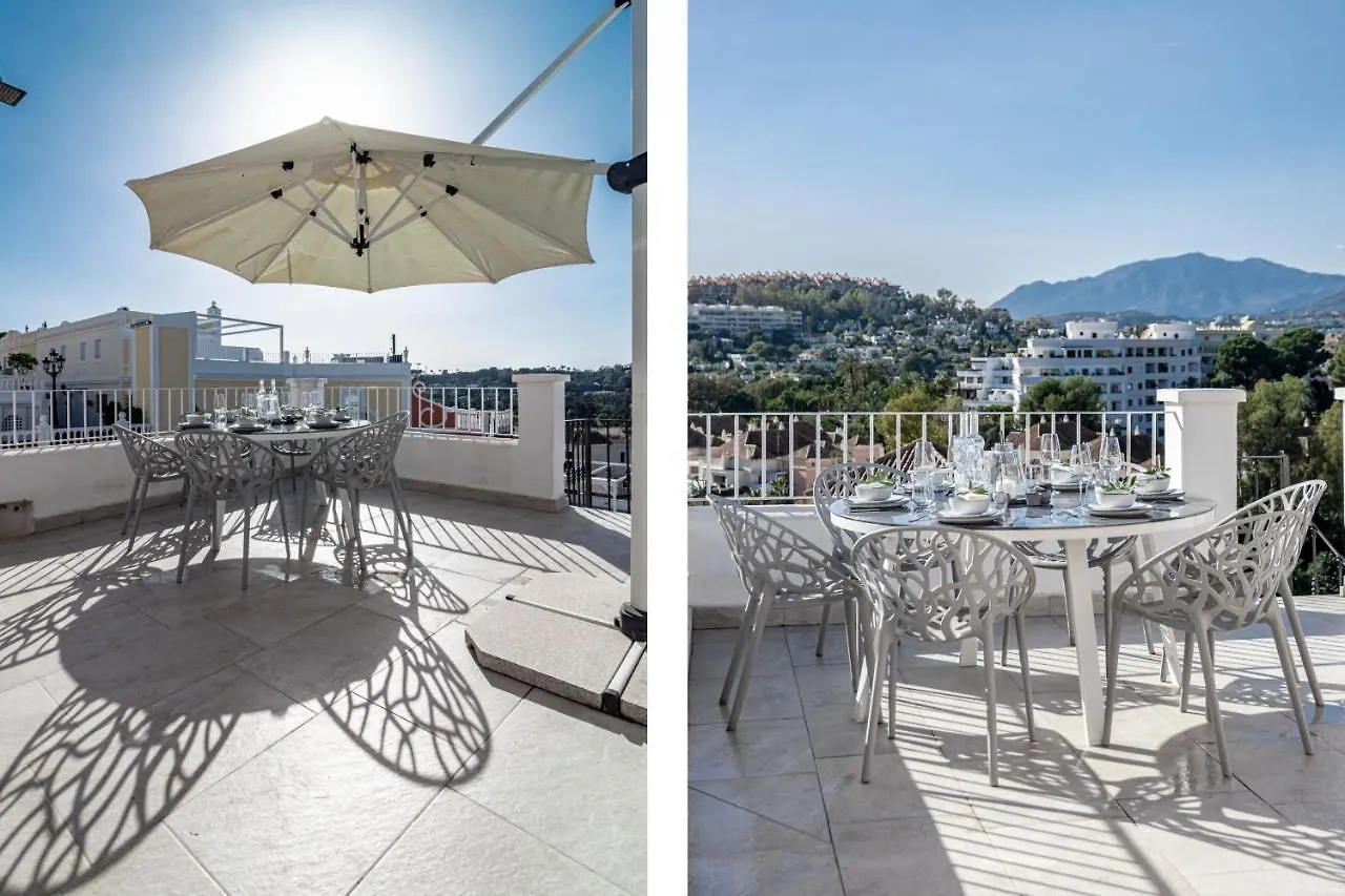מארבלה Stunning 2 Bedroom Townhouse With Serene Terrace And Charming Mountain Views ספרד